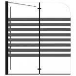 csíkos edzett üveg fürdőparaván 120 x 68 x 130 cm