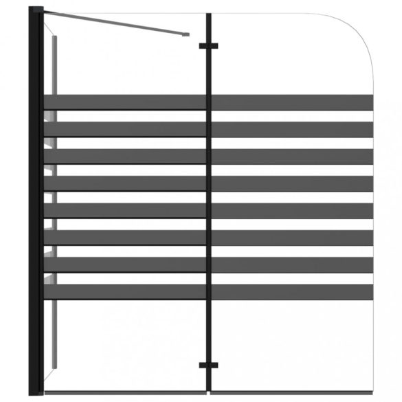 csíkos edzett üveg fürdőparaván 120 x 68 x 130 cm