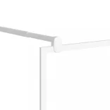 fehér ESG üveg zuhanyfal küszöb nélküli zuhanyhoz 90x195 cm