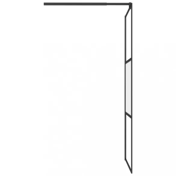 fekete selyemmatt ESG üveg zuhanyfal 90x195 cm