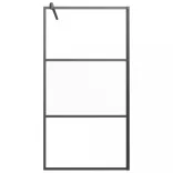 fekete selyemmatt ESG üveg zuhanyfal 115x195 cm