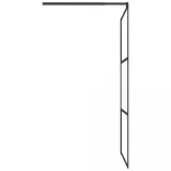 fekete selyemmatt ESG üveg zuhanyfal 115x195 cm