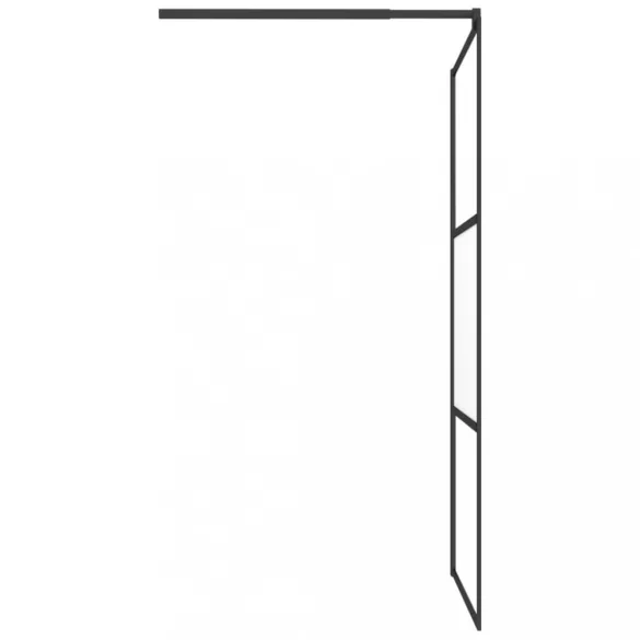 fekete selyemmatt ESG üveg zuhanyfal 115x195 cm