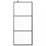 fekete ESG tejüveg zuhanyfal küszöb nélküli zuhanyhoz 80x195 cm