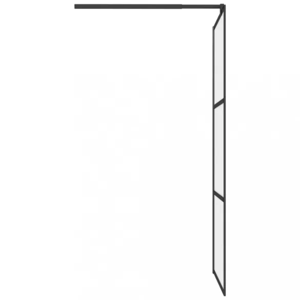 fekete ESG tejüveg zuhanyfal küszöb nélküli zuhanyhoz 80x195 cm