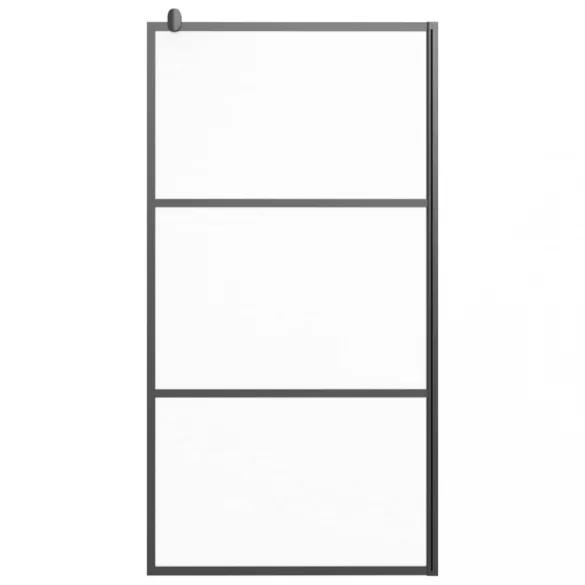 fekete ESG tejüveg zuhanyfal küszöb nélküli zuhanyhoz 80x195 cm