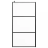fekete ESG tejüveg zuhanyfal küszöb nélküli zuhanyhoz 115x195cm
