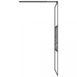 fekete ESG üveg zuhanyfal kőmintával 90x195cm