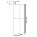 sötét edzett üveg zuhanyfal küszöb nélküli zuhanyhoz 80x195 cm