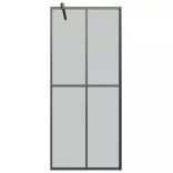 sötét edzett üveg zuhanyfal küszöb nélküli zuhanyhoz 90x195cm
