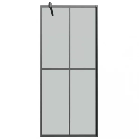 sötét edzett üveg zuhanyfal küszöb nélküli zuhanyhoz 90x195cm