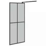 sötét edzett üveg zuhanyfal küszöb nélküli zuhanyhoz 90x195cm