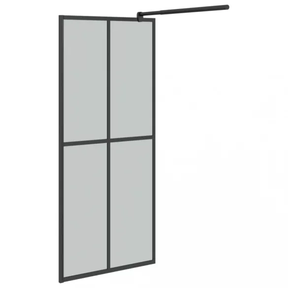 sötét edzett üveg zuhanyfal küszöb nélküli zuhanyhoz 90x195cm