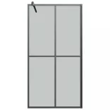 sötét edzett üveg zuhanyfal küszöb nélküli zuhanyhoz 118x190 cm