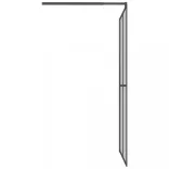 sötét edzett üveg zuhanyfal küszöb nélküli zuhanyhoz 118x190 cm