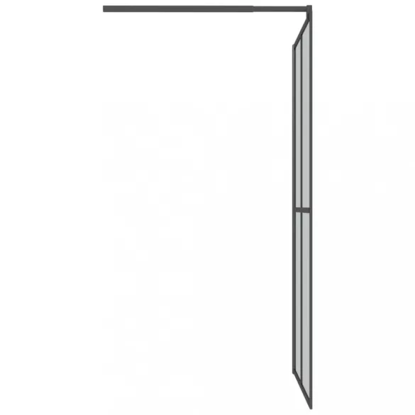 sötét edzett üveg zuhanyfal küszöb nélküli zuhanyhoz 118x190 cm