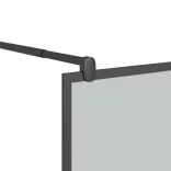 sötét edzett üveg zuhanyfal küszöb nélküli zuhanyhoz 118x190 cm