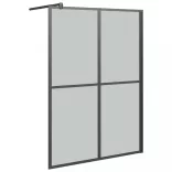 sötét edzett üveg zuhanyfal küszöb nélküli zuhanyhoz 140x195 cm