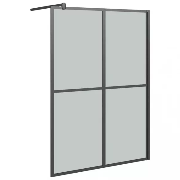 sötét edzett üveg zuhanyfal küszöb nélküli zuhanyhoz 140x195 cm