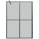 sötét edzett üveg zuhanyfal küszöb nélküli zuhanyhoz 140x195 cm