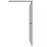 sötét edzett üveg zuhanyfal küszöb nélküli zuhanyhoz 140x195 cm