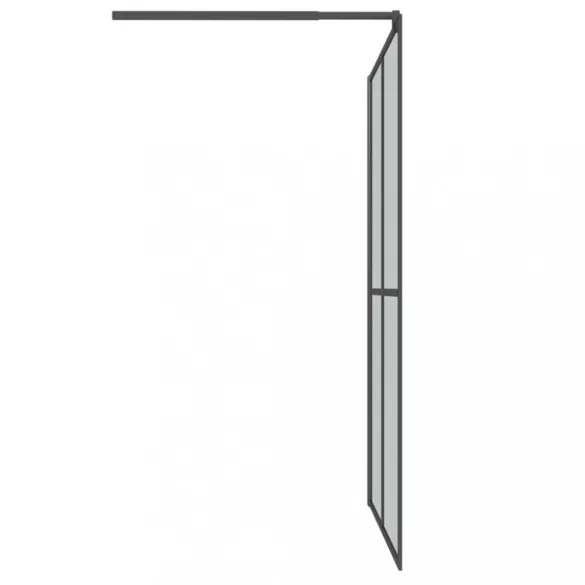 sötét edzett üveg zuhanyfal küszöb nélküli zuhanyhoz 140x195 cm