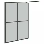 sötét edzett üveg zuhanyfal küszöb nélküli zuhanyhoz 140x195 cm