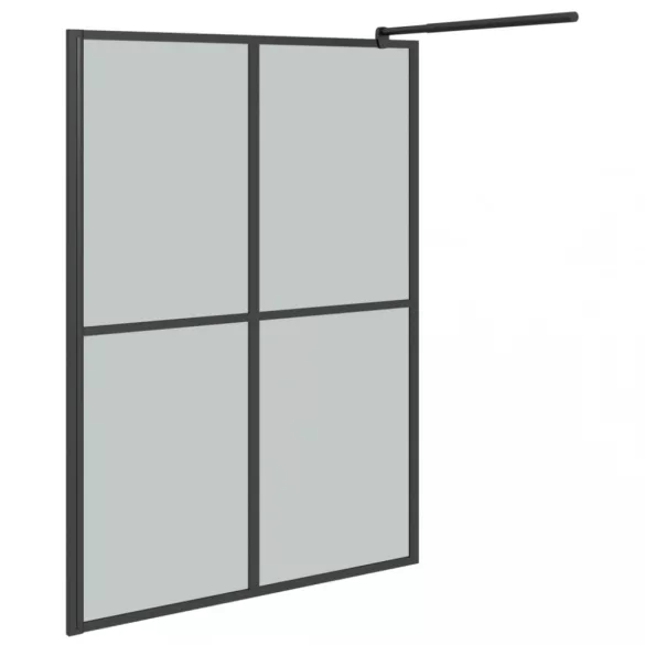 sötét edzett üveg zuhanyfal küszöb nélküli zuhanyhoz 140x195 cm