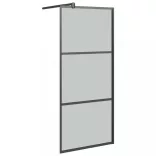 fekete sötét ESG üveg zuhanyfal 80 x 195 cm