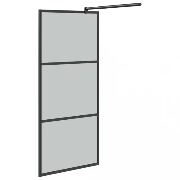 fekete sötét ESG üveg zuhanyfal 80 x 195 cm