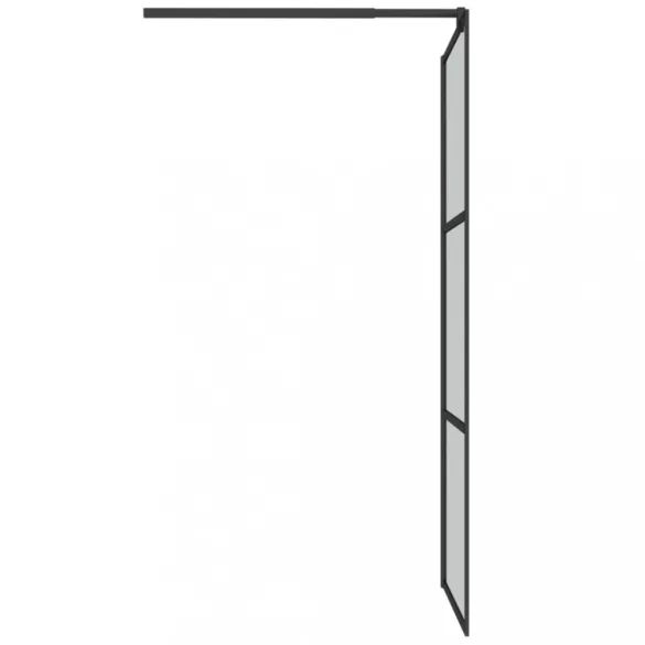 fekete sötét ESG üveg zuhanyfal 80 x 195 cm