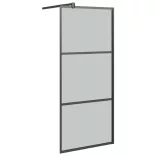 fekete sötét ESG üveg zuhanyfal 90x195cm