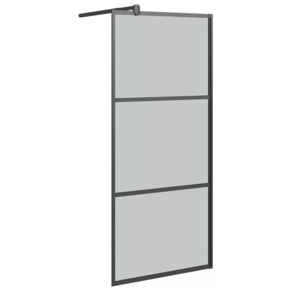 fekete sötét ESG üveg zuhanyfal 90x195cm