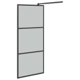 fekete sötét ESG üveg zuhanyfal 90x195cm