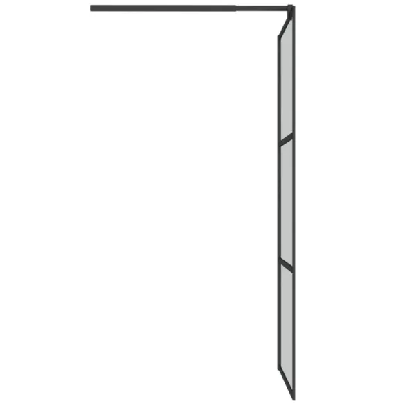fekete sötét ESG üveg zuhanyfal 90x195cm