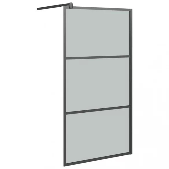 fekete sötét ESG üveg zuhanyfal 100x195cm