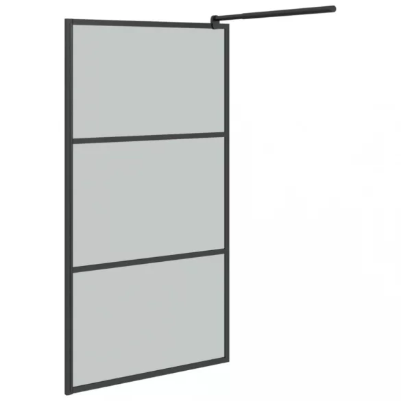 fekete sötét ESG üveg zuhanyfal 100x195cm