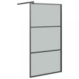 fekete sötét ESG üveg zuhanyfal 115x195cm