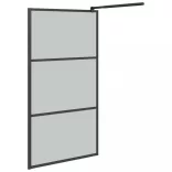 fekete sötét ESG üveg zuhanyfal 115x195cm