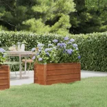 rozsda színű corten acél kerti magaságyás 100 x 40 x 45 cm