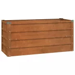 rozsda színű corten acél kerti magaságyás 100 x 40 x 45 cm