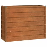 rozsda színű corten acél kerti magaságyás 100 x 40 x 77 cm
