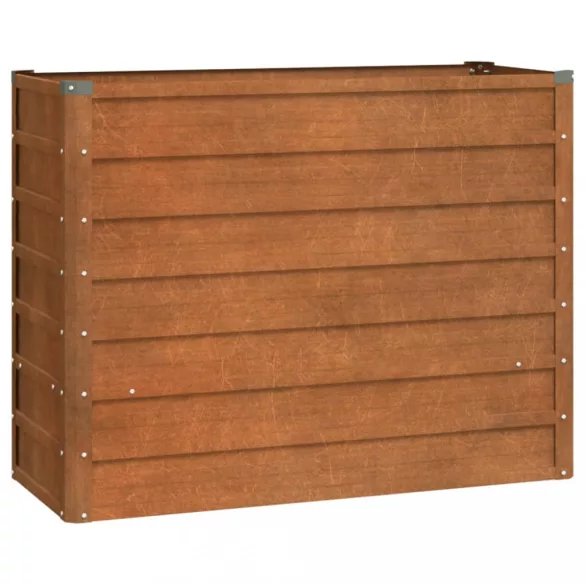 rozsda színű corten acél kerti magaságyás 100 x 40 x 77 cm
