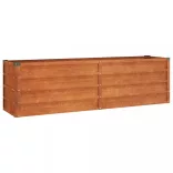 rozsda színű corten acél kerti magaságyás 160 x 40 x 45 cm