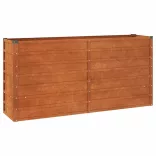 rozsda színű corten acél kerti magaságyás 160 x 40 x 77 cm