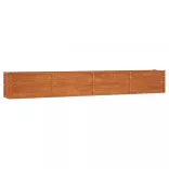 rozsda színű corten acél kerti magaságyás 320 x 40 x 45 cm