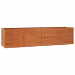 rozsda színű corten acél kerti magaságyás 320 x 80 x 77 cm
