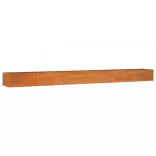 rozsda színű corten acél kerti magaságyás 600 x 80 x 45 cm
