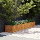 Corten acél kerti magaságyás 291 x 50 x 36 cm