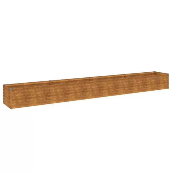 Corten acél kerti magaságyás 386 x 50 x 36 cm